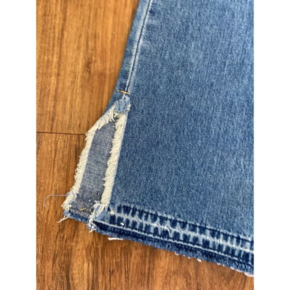 Vintage Tommy Hilfiger‎ Straight Jeans Women's 7 Rare Raw Frayed Hem Side Slits - Picture 4 of 12